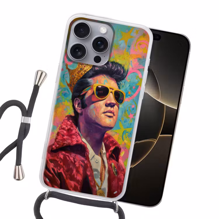 Kleurrijk portret - Kroon - Sterren Hoesje iPhone 16 Pro Max met koord klein -sfeer1