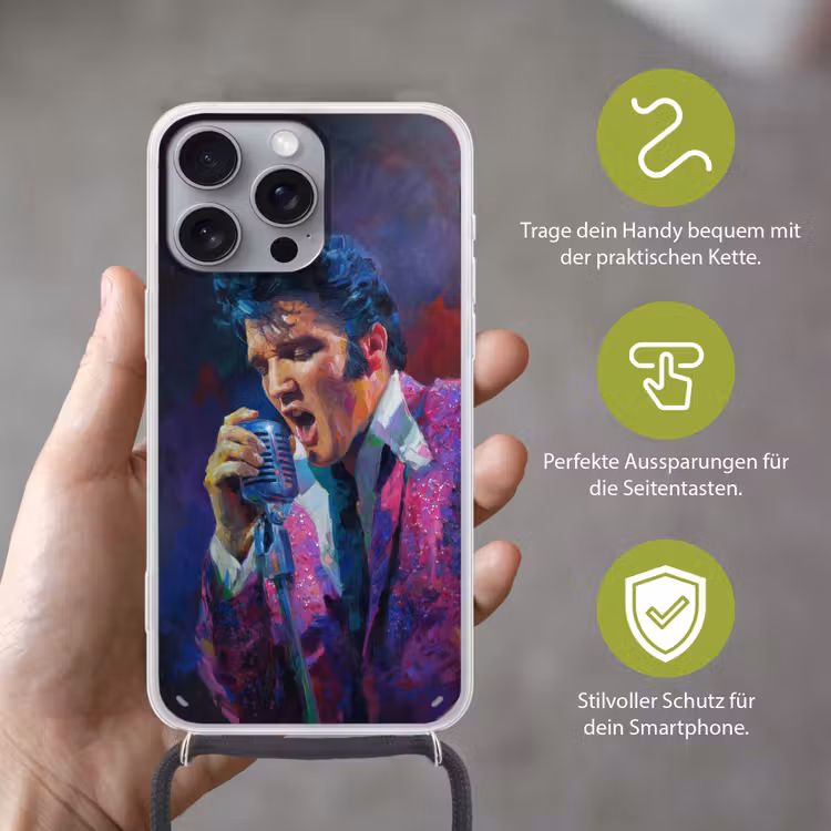 Expressief - Microfoon - Paars Hoesje iPhone 16 Pro Max met koord klein -sfeer2_DE