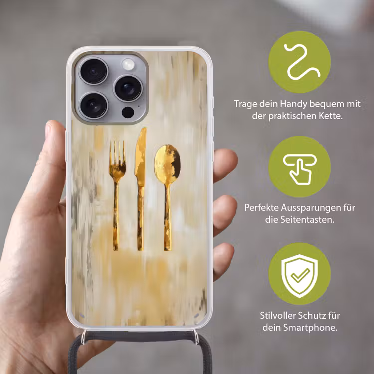 Verf - Goud - Bestek Hoesje iPhone 16 Pro Max met koord klein -sfeer2_DE