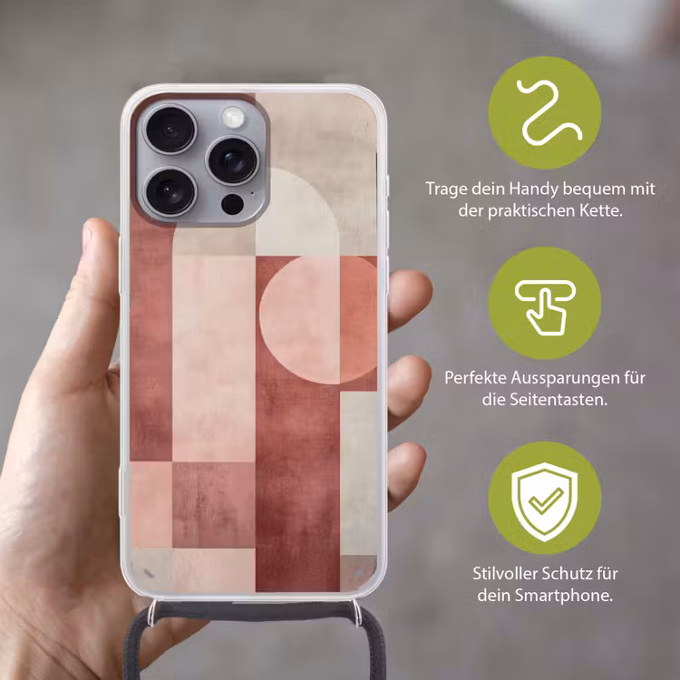 Figuren - Abstract - Roze Hoesje iPhone 16 Pro Max met koord klein -sfeer2_DE