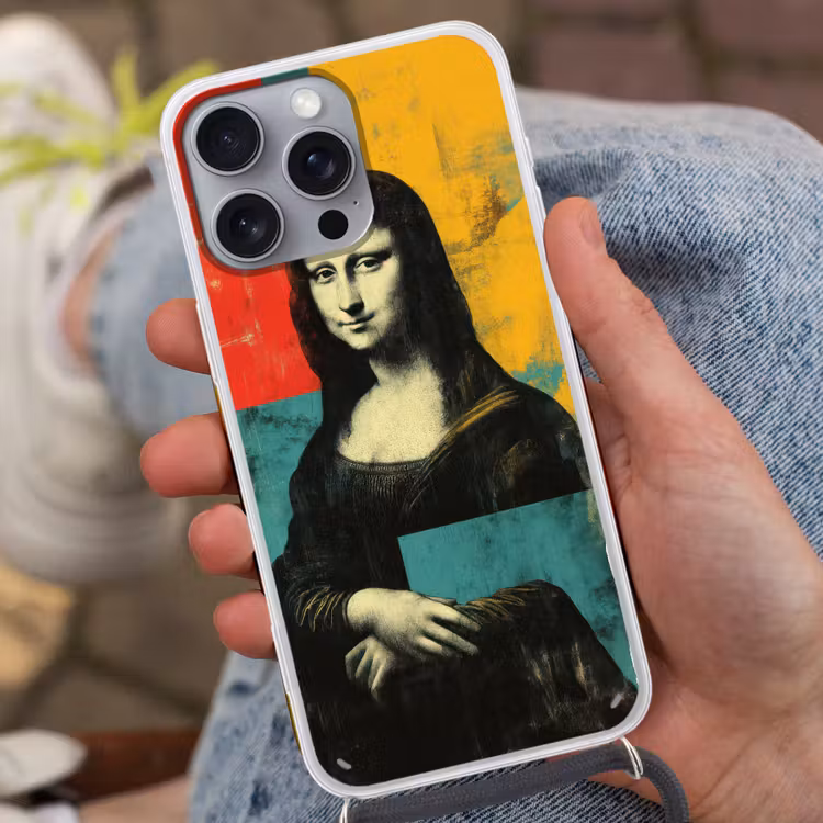 Vrouw - Kleurvlakken - Klassieke schilderkunst Hoesje iPhone 16 Pro Max met koord klein -sfeer3