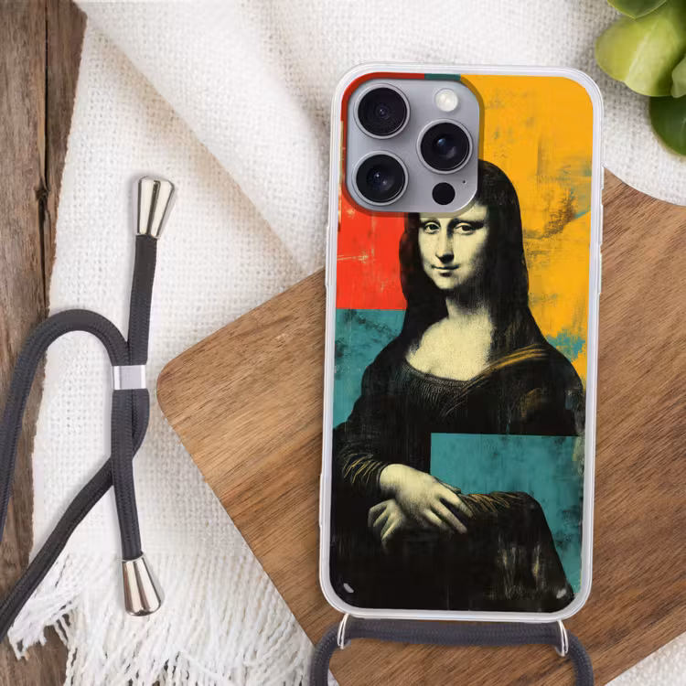 Vrouw - Kleurvlakken - Klassieke schilderkunst Hoesje iPhone 16 Pro Max met koord klein -sfeer4