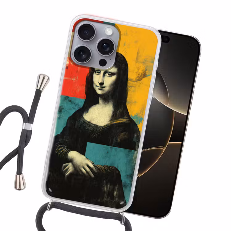 Vrouw - Kleurvlakken - Klassieke schilderkunst Hoesje iPhone 16 Pro Max met koord klein -sfeer1