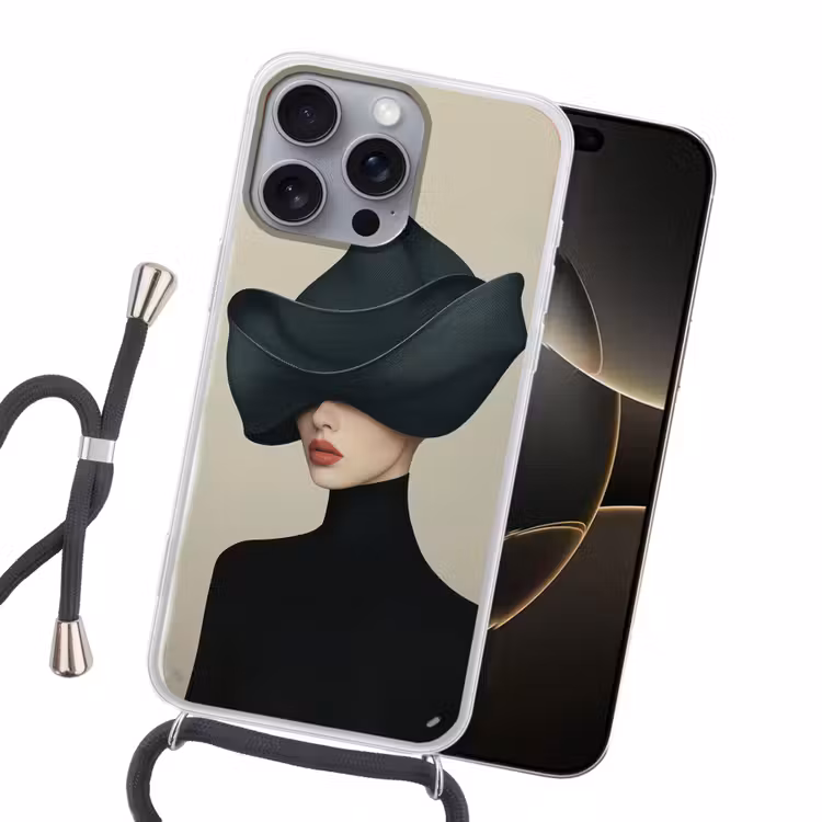 Vrouw - Groen - Hoed Hoesje iPhone 16 Pro Max met koord klein -sfeer1