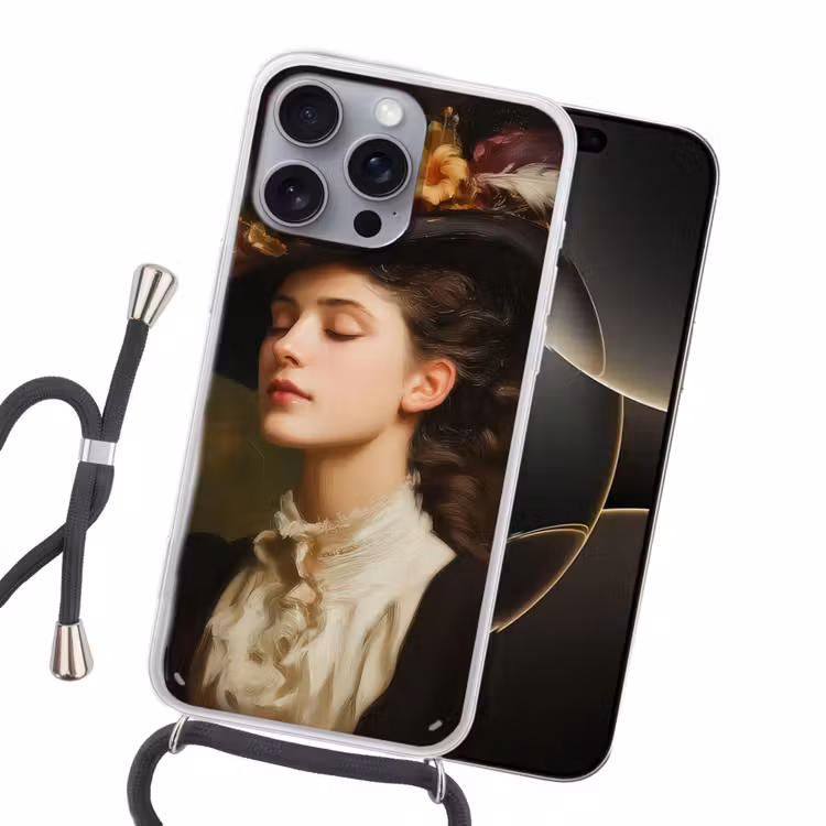 Vrouw - Victoriaans - Portret Hoesje iPhone 16 Pro Max met koord klein -sfeer1