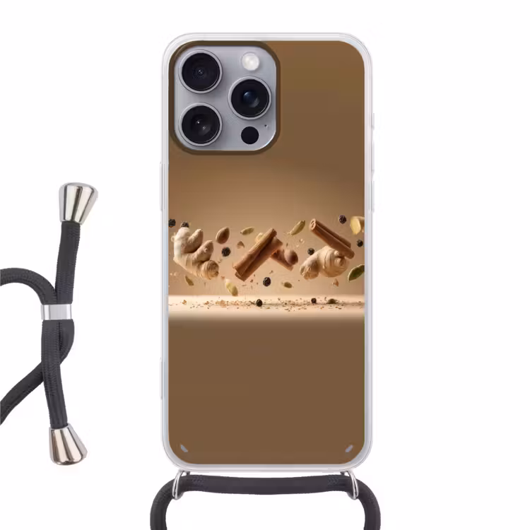 Specerijen - Zweven dynamisch - Geurassociaties Hoesje iPhone 16 Pro Max met koord klein -3d
