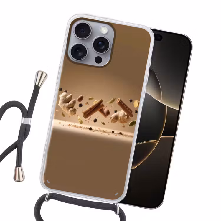 Specerijen - Zweven dynamisch - Geurassociaties Hoesje iPhone 16 Pro Max met koord klein -sfeer1