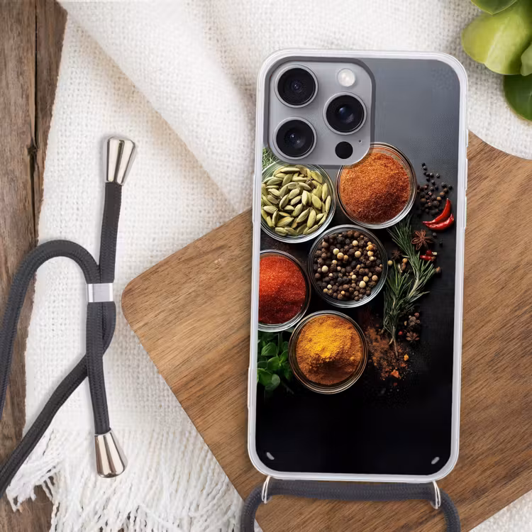 Glazen - Bakjes - Blaadjes - Kruiden Hoesje iPhone 16 Pro Max met koord klein -sfeer4