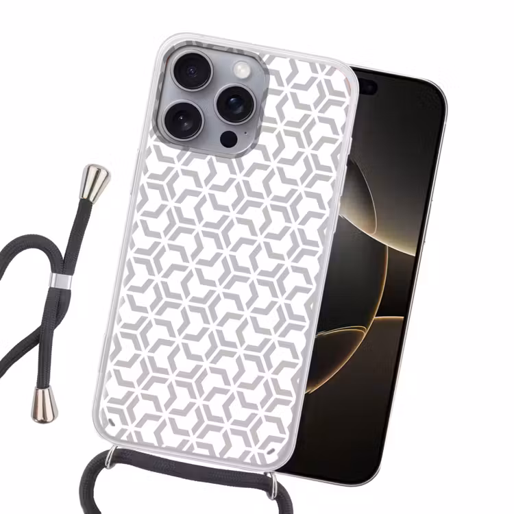 Grafisch - Patroon - Modern Hoesje iPhone 16 Pro Max met koord klein 804 -sfeer1