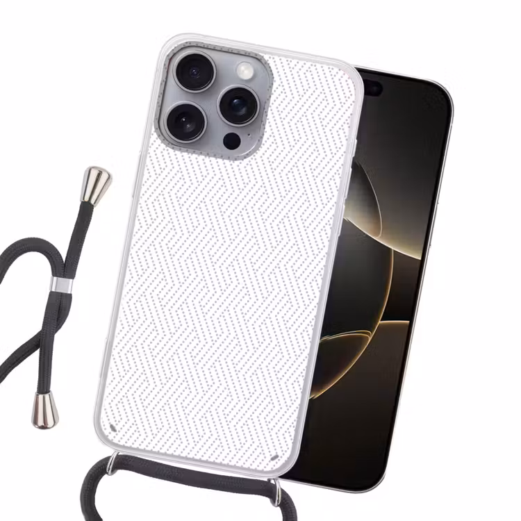 Grafisch - Patroon - Modern - Stippen Hoesje iPhone 16 Pro Max met koord klein 804 -sfeer1