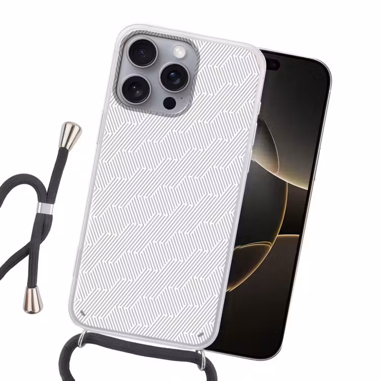 Grafisch - Patroon - Modern - Geometrisch Hoesje iPhone 16 Pro Max met koord klein 804 -sfeer1
