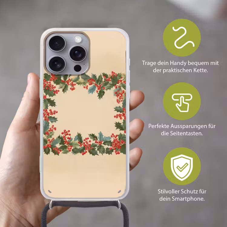 Hulstrand - Bessen - Beige Hoesje iPhone 16 Pro Max met koord klein -sfeer2_DE