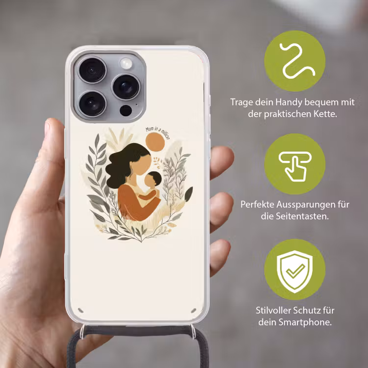 Illustratie - Quote - Moeder Hoesje iPhone 16 Pro Max met koord klein -sfeer2_DE