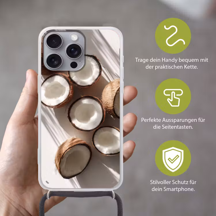 Kokosnoten - Bruin - Shaduw Hoesje iPhone 16 Pro Max met koord klein -sfeer2_DE