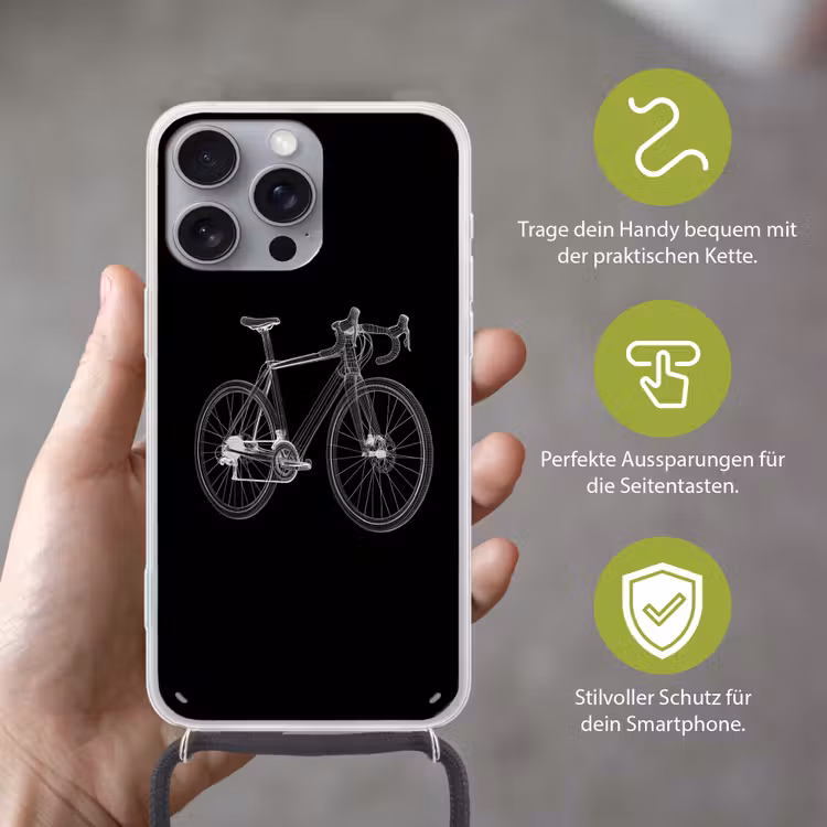 Lijnen - Illustratie - Wit Hoesje iPhone 16 Pro Max met koord klein -sfeer2_DE