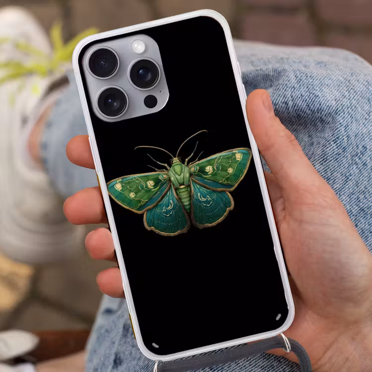 Mot - Levendig - Groen Hoesje iPhone 16 Pro Max met koord klein -sfeer3