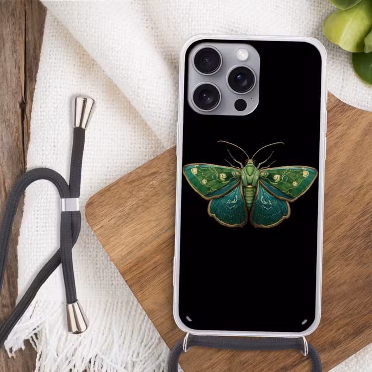 Mot - Levendig - Groen Hoesje iPhone 16 Pro Max met koord klein -sfeer4