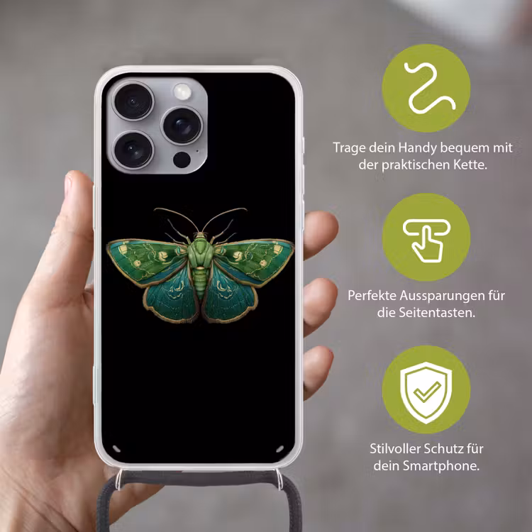 Mot - Levendig - Groen Hoesje iPhone 16 Pro Max met koord klein -sfeer2_DE