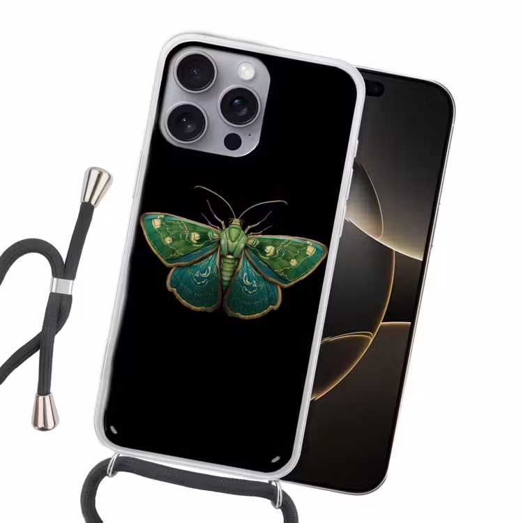 Mot - Levendig - Groen Hoesje iPhone 16 Pro Max met koord klein -sfeer1