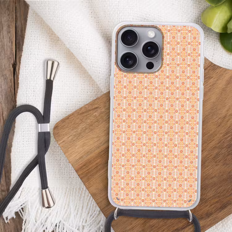 Patroon - Retro - Kleur Hoesje iPhone 16 Pro Max met koord klein 804 -sfeer4