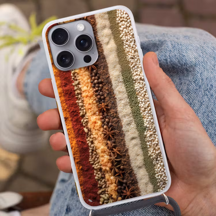 Banen - Verticaal - Kruiden - Variatie Hoesje iPhone 16 Pro Max met koord klein -sfeer3
