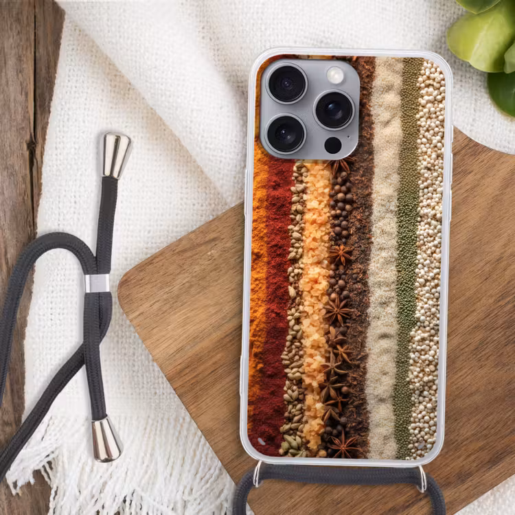 Banen - Verticaal - Kruiden - Variatie Hoesje iPhone 16 Pro Max met koord klein -sfeer4