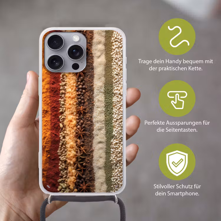 Banen - Verticaal - Kruiden - Variatie Hoesje iPhone 16 Pro Max met koord klein -sfeer2_DE