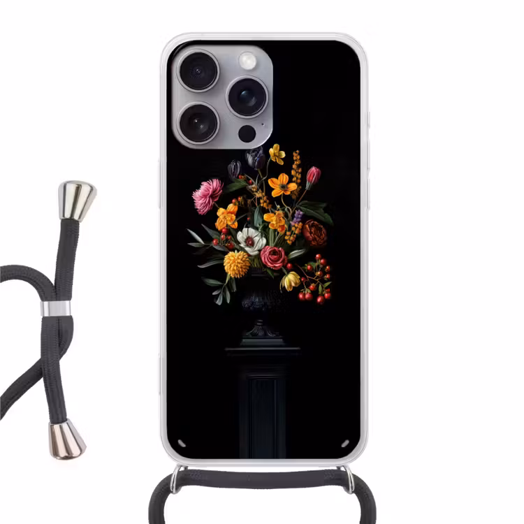 Sierlijk - Boeket - Bladeren Hoesje iPhone 16 Pro Max met koord klein -3d