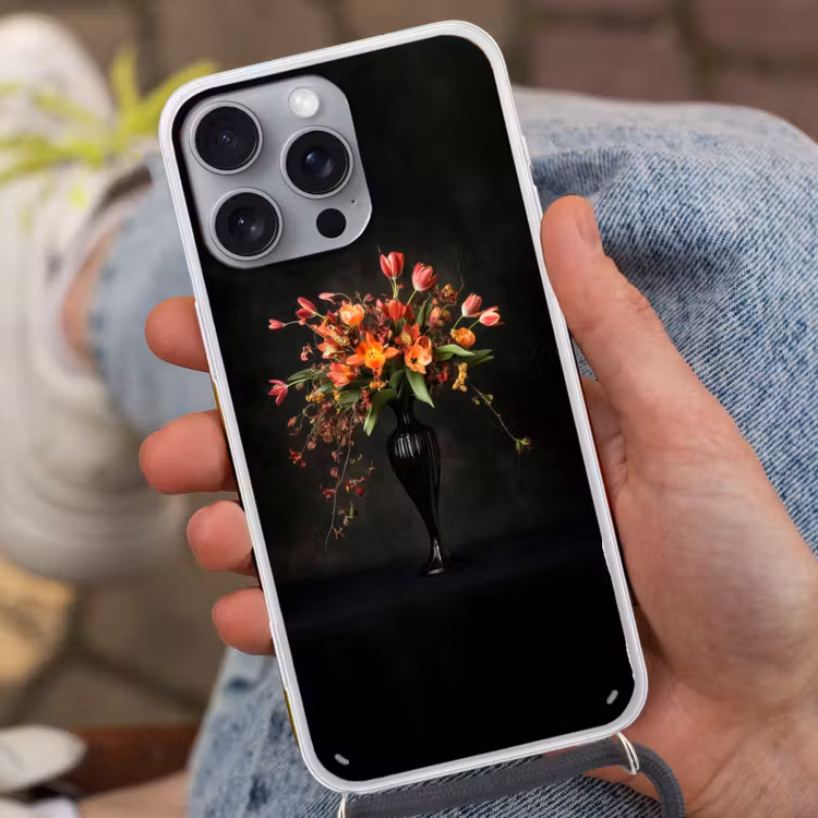 Sierlijk - Boeket - Vaas Hoesje iPhone 16 Pro Max met koord klein -sfeer3