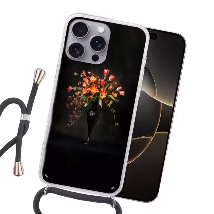 Sierlijk - Boeket - Vaas Hoesje iPhone 16 Pro Max met koord klein -sfeer1