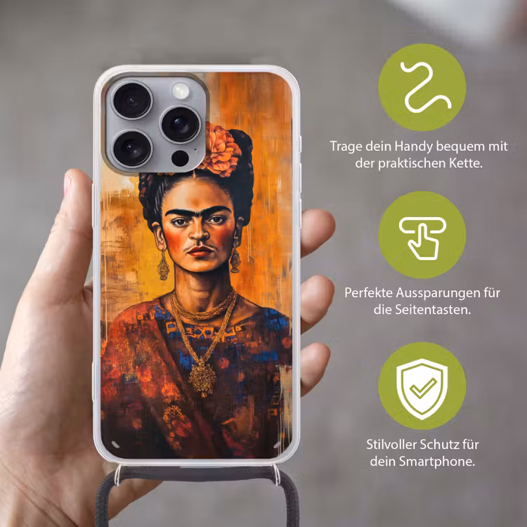 Portret - Sieraden - Schilderachtig Hoesje iPhone 16 Pro Max met koord klein -sfeer2_DE
