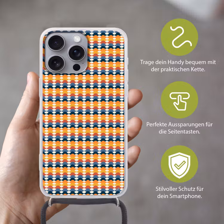 Retro - Disco - Golven Hoesje iPhone 16 Pro Max met koord klein 804 -sfeer2_DE
