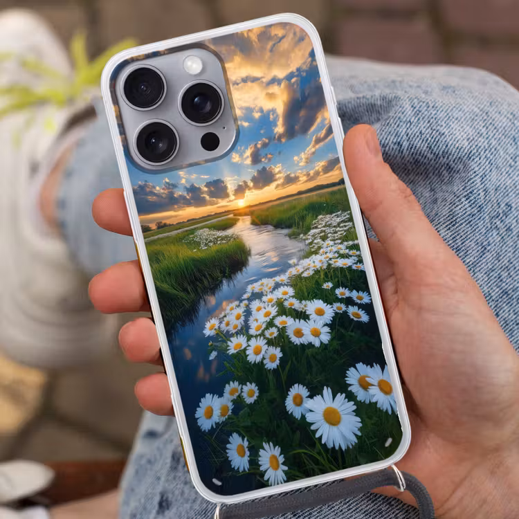 Beekje - Landschap - Margriet Hoesje iPhone 16 Pro Max met koord klein -sfeer3