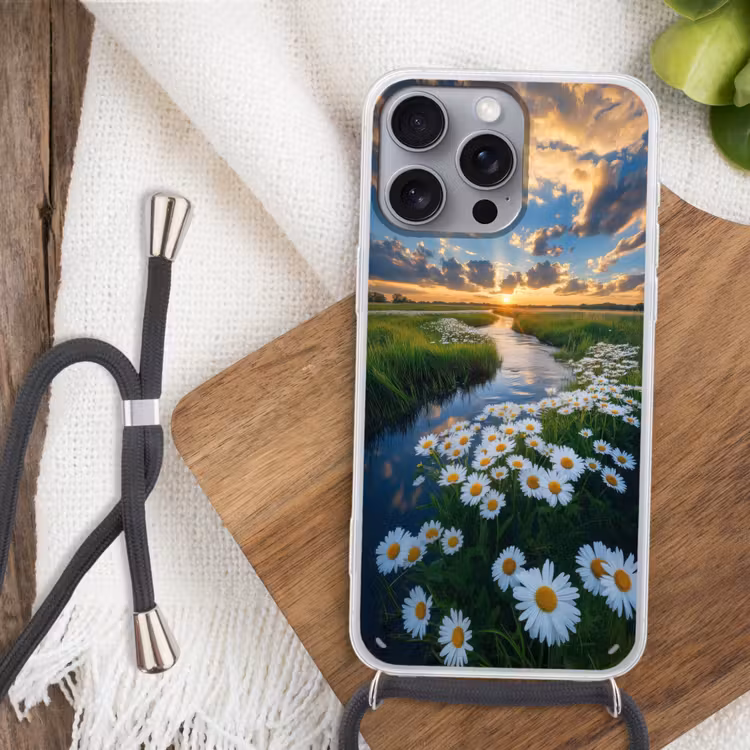 Beekje - Landschap - Margriet Hoesje iPhone 16 Pro Max met koord klein -sfeer4