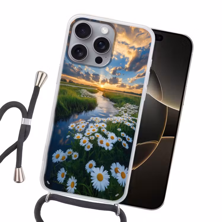 Beekje - Landschap - Margriet Hoesje iPhone 16 Pro Max met koord klein -sfeer1