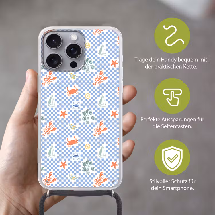 Zee - Sfeer - Zeilboot - Blauw Hoesje iPhone 16 Pro Max met koord klein 804 -sfeer2_DE
