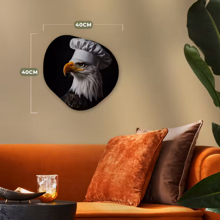 Arend -Amerika - Koksmuts - Vogel - Stoer Wandcirkel Organisch Forex 3mm klein -sfeer3