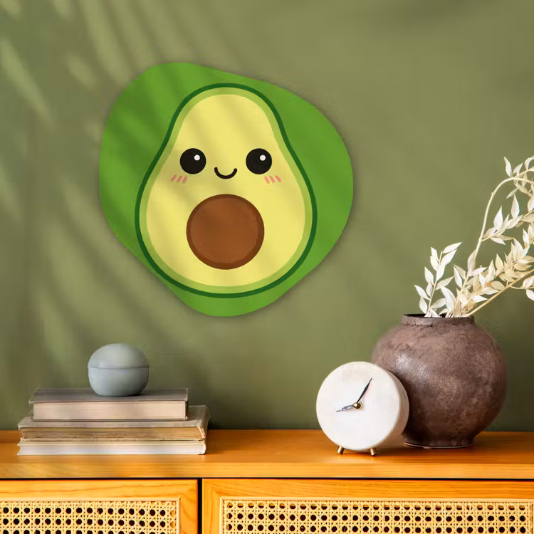 Avocado - Groen - Speels Wandcirkel Organisch Forex 3mm klein -sfeer2