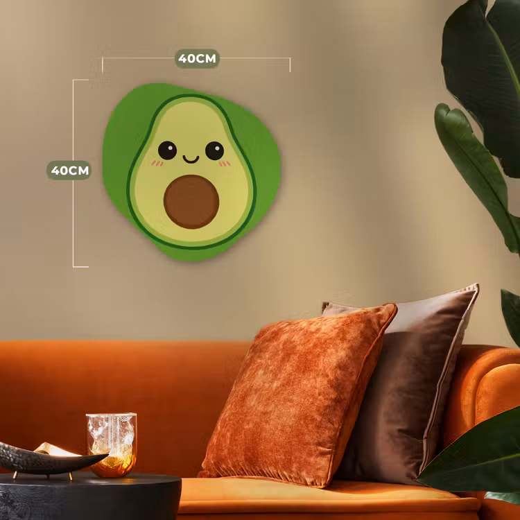Avocado - Groen - Speels Wandcirkel Organisch Forex 3mm klein -sfeer3