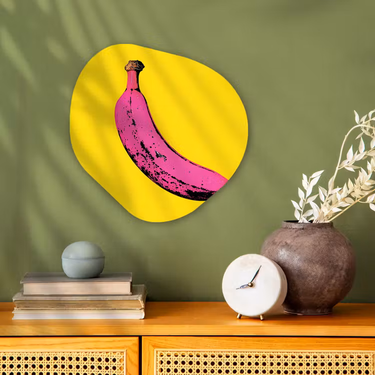Banaan - Grafisch - Geel Wandcirkel Organisch Forex 3mm klein -sfeer2