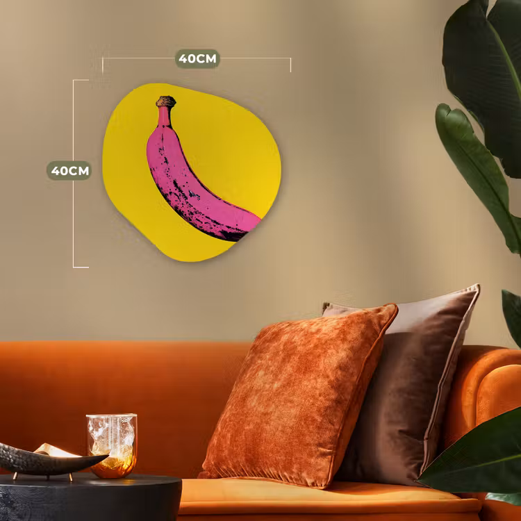 Banaan - Grafisch - Geel Wandcirkel Organisch Forex 3mm klein -sfeer3