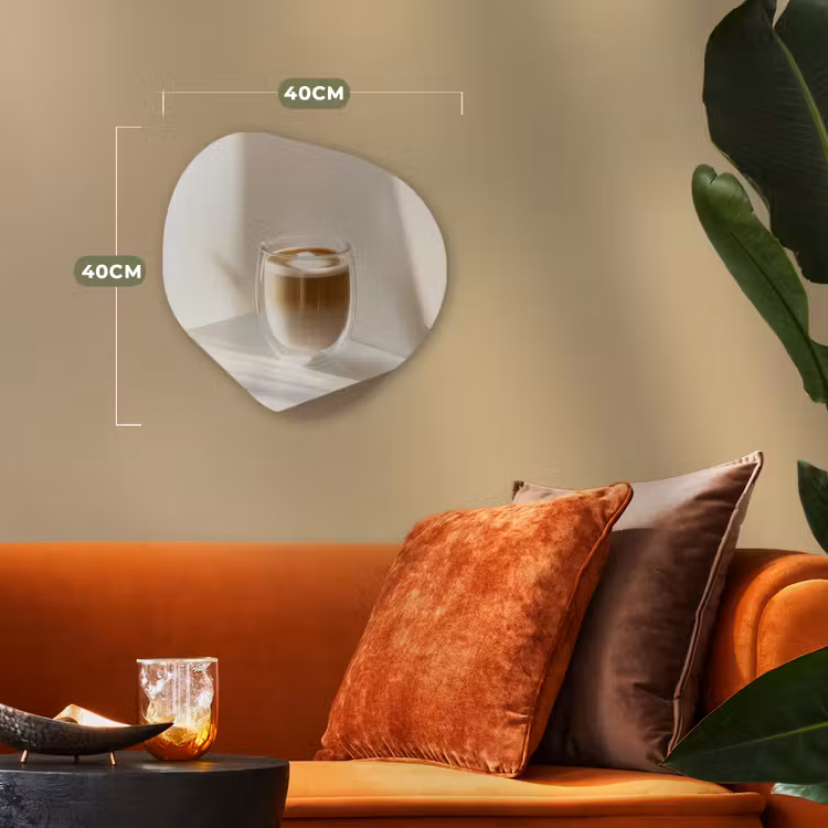 Mok - Latte - Minimalistisch - Schaduw Wandcirkel Organisch Forex 3mm klein -sfeer3