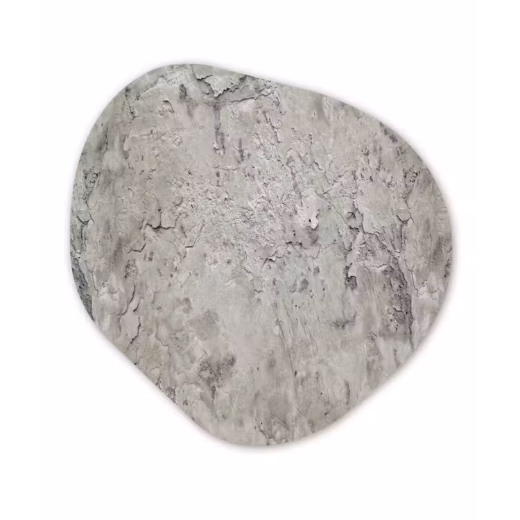 Beton - Grijs - Muur Wandcirkel Organisch Forex 3mm klein 629 -3d