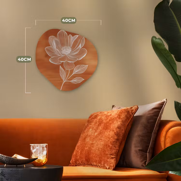 Bloem - Minimalistisch - Wit Wandcirkel Organisch Forex 3mm klein -sfeer3