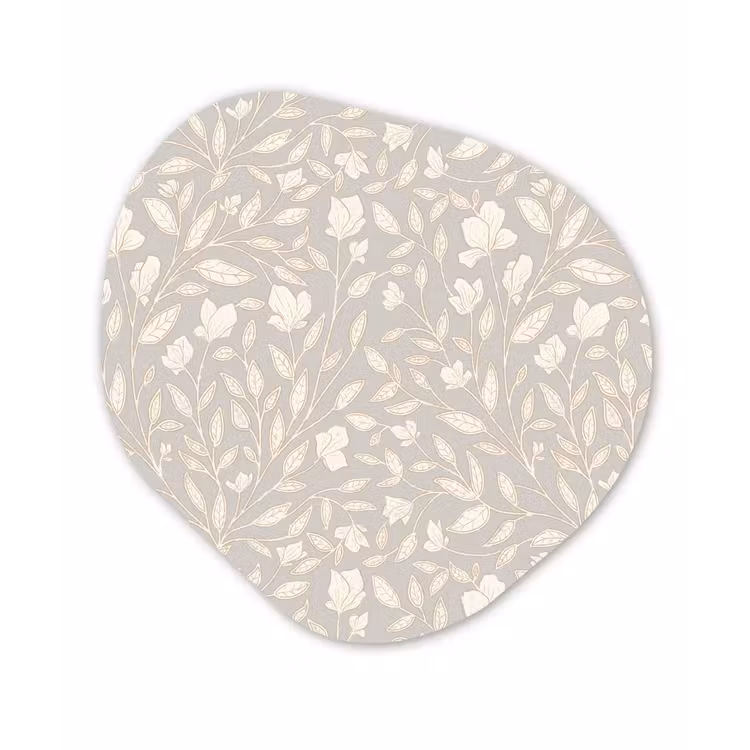 Bloemen - Steel - Blaadjes Wandcirkel Organisch Forex 3mm klein 629 -3d