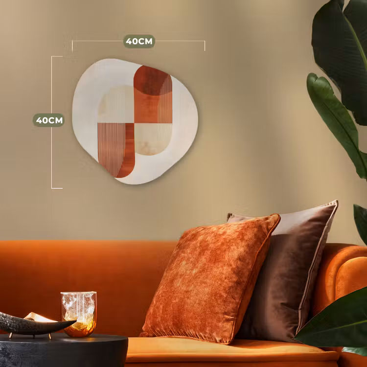 Bogen - Beige - Vormen Wandcirkel Organisch Forex 3mm klein -sfeer3