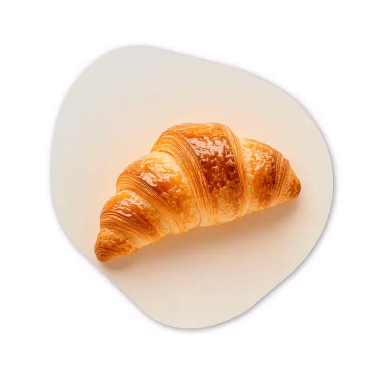 Croissant - Brood - Beige Wandcirkel Organisch Forex 3mm klein -3d