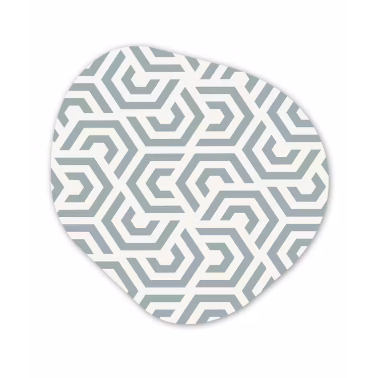 Design - Lijn - Patroon - Groen Wandcirkel Organisch Forex 3mm klein 629 -3d