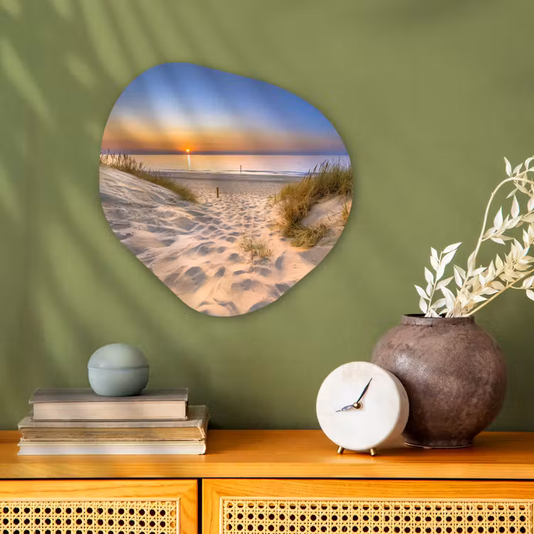 Duin - Zonsondergang - Horizon - Strand - Gras Wandcirkel Organisch Forex 3mm klein -sfeer2