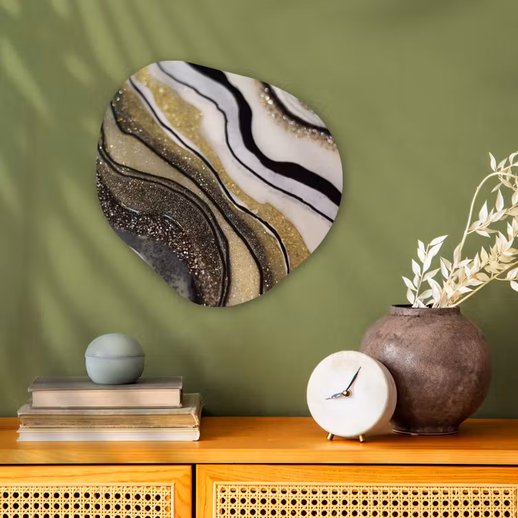Edelsteen - Abstract - Marmer - Natuur Wandcirkel Organisch Forex 3mm klein -sfeer2